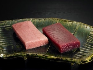 Saku toro akami - two different cuts of Southern Bluefin Tuna